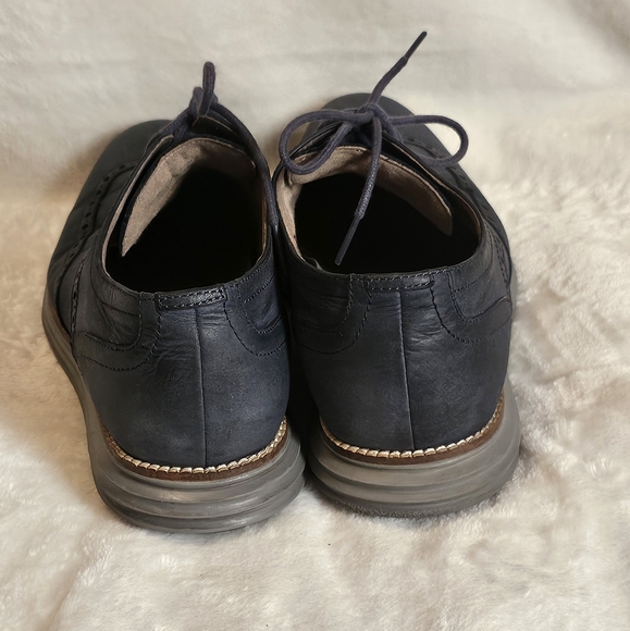 Cole Haan Grand OS Wing Tip Oxford Blue Suede Men\'s Shoes 9.5 M Comfort C26473 main image 9